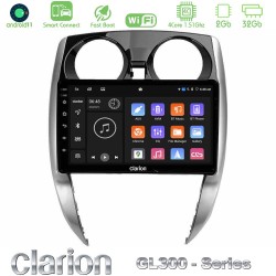 Clarion GL300 Series 4Core Android ClarionOS 2+32GB Nissan Note 2013-2018 Navigation Multimedia Tablet 10" Με Carplay & Android Auto