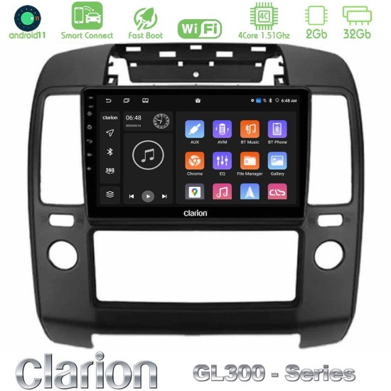 Clarion GL300 Series 4Core Android ClarionOS 2+32GB Nissan Navara Navigation Multimedia Tablet 9" Με Carplay & Android Auto