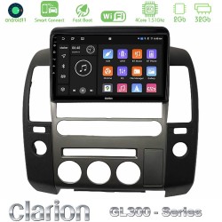Clarion GL300 Series 4Core Android ClarionOS 2+32GB  Nissan Navara D40 2006-2012 (με εργ.οθόνη) Navigation Multimedia Tablet 9" Με Carplay & Android Auto
