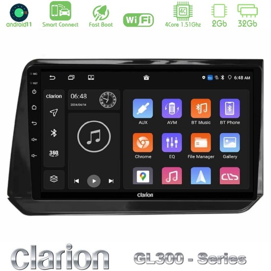 Clarion GL300 Series 4Core Android ClarionOS 2+32GB Nissan Note 2021-2026 RHD Navigation Multimedia Tablet 10" Με Carplay & Android Auto