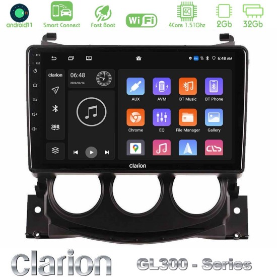 Clarion GL300 Series Nissan 370Z 2009-2013 4Core Android ClarionOS 2+32GB Navigation Multimedia Tablet 9" Με Carplay & Android Auto