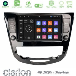 Clarion GL300 Series 4Core Android ClarionOS 2+32GB Nissan Qashqai J11 (AUTO A/C) Navigation Multimedia Tablet 9" Με Carplay & Android Auto