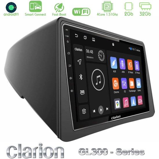 Clarion GL300 Series 4Core Android ClarionOS 2+32GB Opel Mokka Navigation Multimedia Tablet 9" Με Carplay & Android Auto