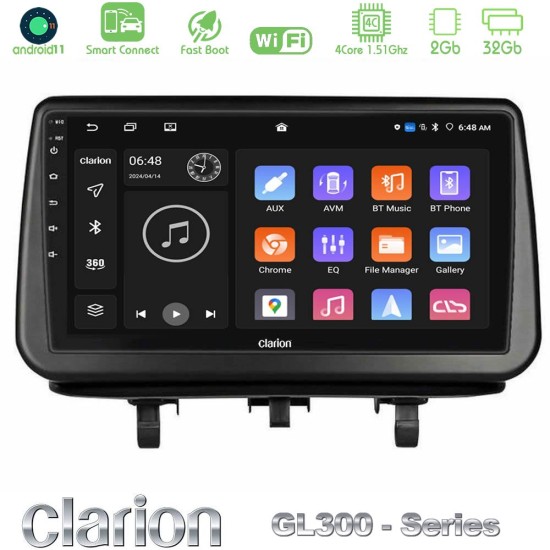 Clarion GL300 Series Opel Meriva B 2010-2017 4Core Android ClarionOS 2+32GB Navigation Multimedia Tablet 9" Με Carplay & Android Auto