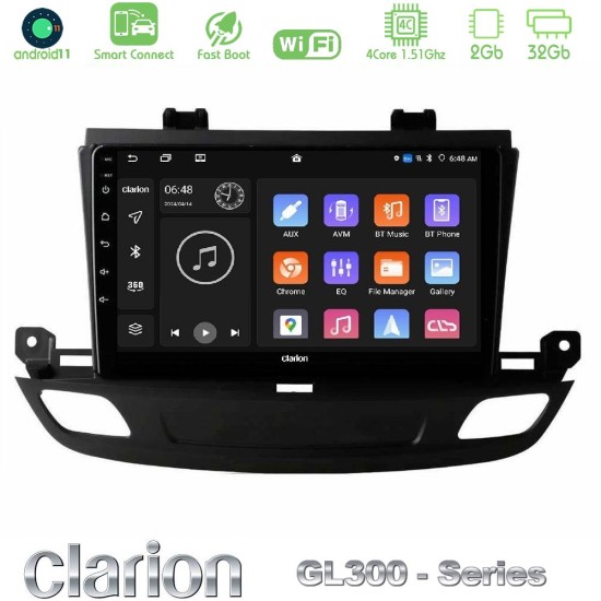 Clarion GL300 Series 4Core Android ClarionOS 2+32GB Opel Insignia 2 2017-2020 Navigation Multimedia Tablet 9" Με Carplay & Android Auto