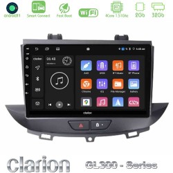 Clarion GL300 Series 4Core Android ClarionOS 2+32GB Opel Grandland/Crossland X Navigation Multimedia Tablet 9" Με Carplay & Android Auto