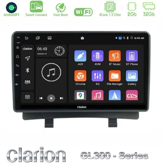Clarion GL300 Series 4Core Android ClarionOS 2+32GB Opel Zafira Navigation Multimedia Tablet 9" Με Carplay & Android Auto