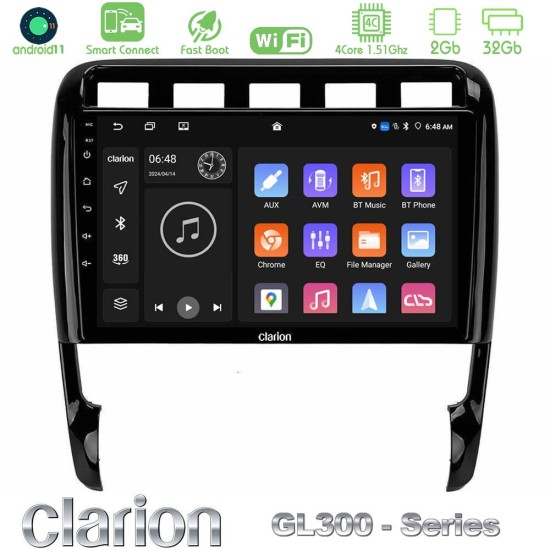 Clarion GL300 Series 4Core Android ClarionOS 2+32GB Porsche Cayenne 2003-2010 Navigation Multimedia Tablet 9" Με Carplay & Android Auto