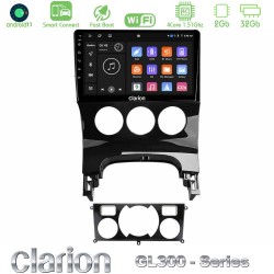 Clarion GL300 Series 4Core Android ClarionOS 2+32GB Peugeot 3008 AUTO A/C Navigation Multimedia Tablet 9" Με Carplay & Android Auto