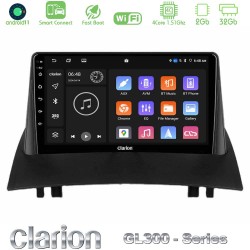 Clarion GL300 Series 4Core Android ClarionOS 2+32GB Renault Megane 2 2002-2008 Navigation Multimedia Tablet 9" Με Carplay & Android Auto