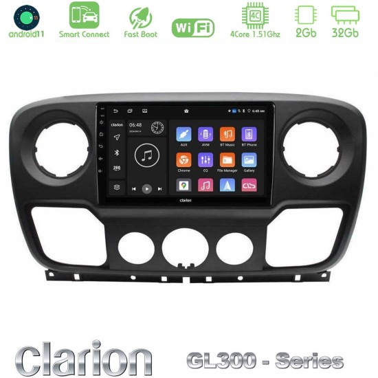 Clarion GL300 Series 4Core Android ClarionOS 2+32GB Renault/Nissan/Opel Navigation Multimedia Tablet 10" Με Carplay & Android Auto