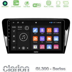 Clarion GL300 Series 4Core Android ClarionOS 2+32GB Skoda Octavia 7 Navigation Multimedia Tablet 10" Με Carplay & Android Auto