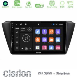 Clarion GL300 Series 4Core Android ClarionOS 2+32GB Skoda Fabia 2015-2021 Navigation Multimedia Tablet 9" Με Carplay & Android Auto