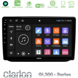 Clarion GL300 Series 4Core Android ClarionOS 2+32GB Skoda Fabia 2007-2014 Navigation Multimedia Tablet 10" Με Carplay & Android Auto