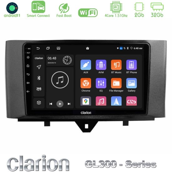 Clarion GL300 Series 4Core Android ClarionOS 2+32GB Smart 451 Facelift Navigation Multimedia Tablet 9" Με Carplay & Android Auto