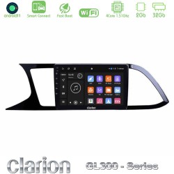 Clarion GL300 Series 4Core Android ClarionOS 2+32GB Seat Leon 2013 – 2019 Navigation Multimedia Tablet 9" Με Carplay & Android Auto