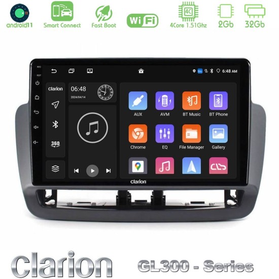 Clarion GL300 Series 4Core Android ClarionOS 2+32GB Seat Ibiza 2012-2015 Navigation Multimedia Tablet 9" Με Carplay & Android Auto