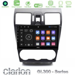 Clarion GL300 Series 4Core Android ClarionOS 2+32GB Subaru Forester 2015-2018 Navigation Multimedia Tablet 9" Με Carplay & Android Auto