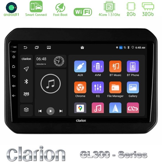 Clarion GL300 Series 4Core Android ClarionOS 2+32GB Suzuki Ignis Navigation Multimedia Tablet 9" Με Carplay & Android Auto Clarion GL300 Series 4Core Android ClarionOS 2+32GB Suzuki Ignis Navigation Multimedia Tablet 9" Με Carplay & Android Auto