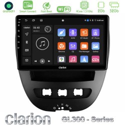 Clarion GL300 Series 4Core Android ClarionOS 2+32GB Toyota Aygo/Citroen C1/Peugeot 107 Navigation Multimedia Tablet 10" Με Carplay & Android Auto