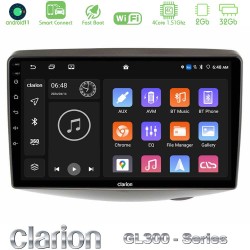 Clarion GL300 Series 4Core Android ClarionOS 2+32GB Toyota Yaris 1999 - 2006 Navigation Multimedia Tablet 9" Με Carplay & Android Auto