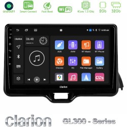 Clarion GL300 Series 4Core Android ClarionOS 2+32GB Toyota Yaris 2020-> Navigation Multimedia Tablet 10" Με Carplay & Android Auto