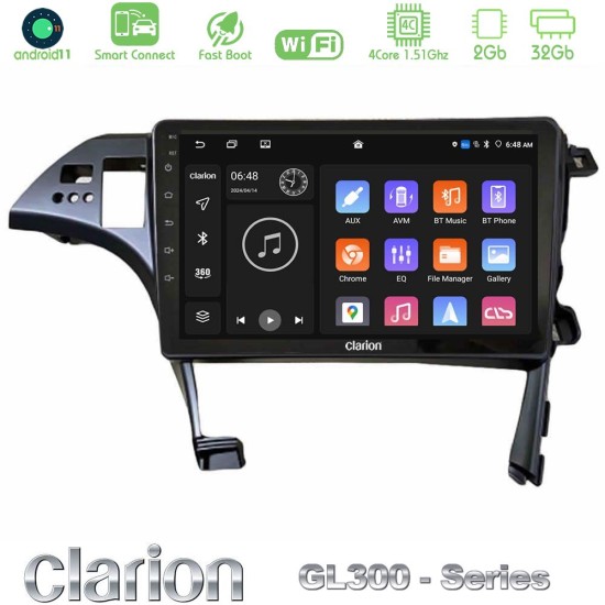Clarion GL300 Series 4Core Android ClarionOS 2+32GB Toyota Prius 2010-2015 Navigation Multimedia Tablet 10" Με Carplay & Android Auto