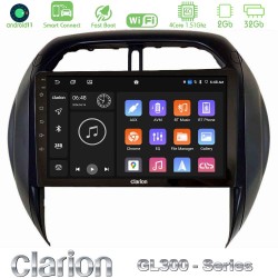 Clarion GL300 Series 4Core Android ClarionOS 2+32GB Toyota RAV4 2001-2005 (Auto A/C) Navigation Multimedia Tablet 9" Με Carplay & Android Auto