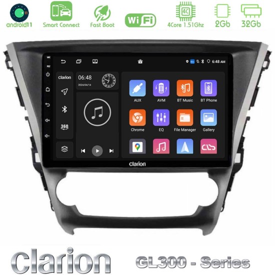 Clarion GL300 Series 4Core Android ClarionOS 2+32GB Toyota Avensis 2015-2018 Navigation Multimedia Tablet 9" Με Carplay & Android Auto
