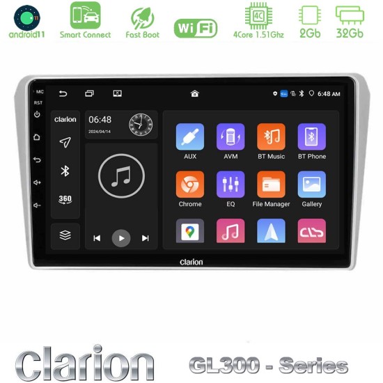 Clarion GL300 Series 4Core Android ClarionOS 2+32GB Toyota Avensis T25 02/2003–2008 Navigation Multimedia Tablet 9" Με Carplay & Android Auto