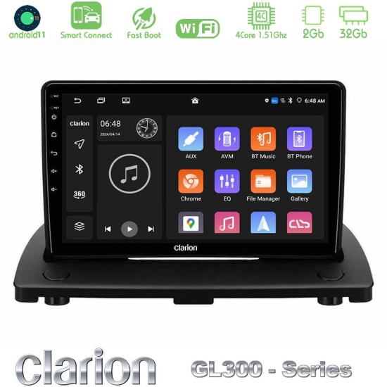 Clarion GL300 Series 4Core Android ClarionOS 2+32GB Volvo XC90 2006-2014 Navigation Multimedia Tablet 9" Με Carplay & Android Auto