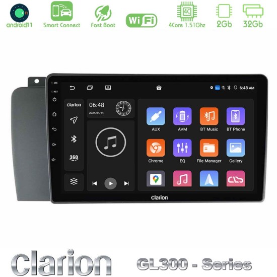 Clarion GL300 Series 4Core Android ClarionOS 2+32GB Volvo S60 2004-2009 Navigation Multimedia Tablet 9" Με Carplay & Android Auto
