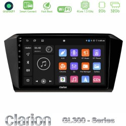 Clarion GL300 Series 4Core Android ClarionOS 2+32GB VW Passat Navigation Multimedia Tablet 10" Με Carplay & Android Auto