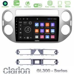 Clarion GL300 Series 4Core Android ClarionOS 2+32GB VW Tiguan Navigation Multimedia Tablet 9" Με Carplay & Android Auto