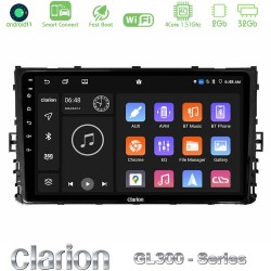 Clarion GL300 Series 4Core Android ClarionOS 2+32GB VW MQB 2017-> Navigation Multimedia Tablet 9" Με Carplay & Android Auto