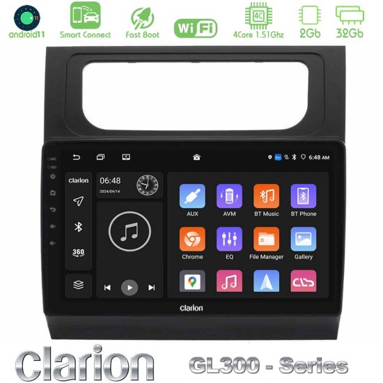 Clarion GL300 Series 4Core Android ClarionOS 2+32GB VW Touran 2011-2015 Navigation Multimedia Tablet 10" Με Carplay & Android Auto