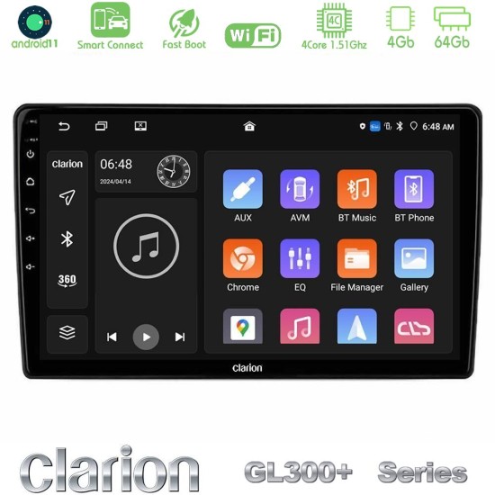 Clarion GL300+ Series 4Core Android ClarionOS 4+64GB  Alfa Romeo 159/Brera/Spider Navigation Multimedia Tablet 9"