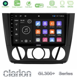 Clarion GL300+ Series 4Core Android ClarionOS 4+64GB  BMW 1Series  E81/E82/E87/E88 (MANUAL A/C) Navigation Multimedia Tablet 9"