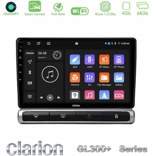 Clarion GL300+ Series 4Core Android ClarionOS 4+64GB  Citroen C3 2016-> Navigation Multimedia Tablet 9"