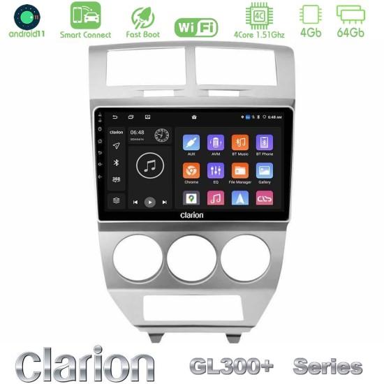 Clarion GL300+ Series 4Core Android ClarionOS 4+64GB  Dodge Caliber 2006-2011 Navigation Multimedia Tablet 10"