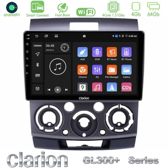 Clarion GL300+ Series 4Core Android ClarionOS 4+64GB  Ford Ranger/Mazda BT50 Navigation Multimedia Tablet 9"