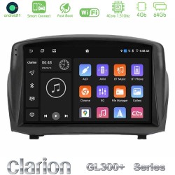 Clarion GL300+ Series 4Core Android ClarionOS 4+64GB  Ford Fiesta 2008-2012 Navigation Multimedia Tablet 9" (Oem Style)