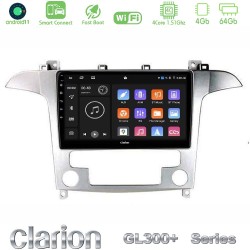 Clarion GL300+ Series 4Core Android ClarionOS 4+64GB  Ford S-Max 2006-2012 Navigation Multimedia Tablet 9"