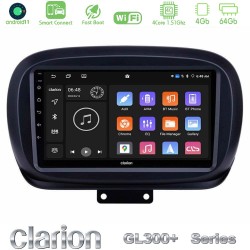 Clarion GL300+ Series 4Core Android ClarionOS 4+64GB  Fiat 500X Navigation Multimedia Tablet 9"