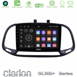 Clarion GL300+ Series 4Core Android ClarionOS 4+64GB  Fiat Doblo 2015-2022 Navigation Multimedia Tablet 9"