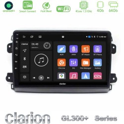 Clarion GL300+ Series 4Core Android ClarionOS 4+64GB Citroen/Fiat/Opel Navigation Multimedia Tablet 9"