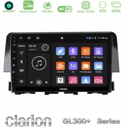 Clarion GL300+ Series 4Core Android ClarionOS 4+64GB  Honda Civic 2016-2020 Navigation Multimedia Tablet 9"