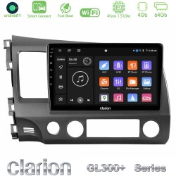 Clarion GL300+ Series 4Core Android ClarionOS 4+64GB Honda Civic 2006-2011 Navigation Multimedia Tablet 10"