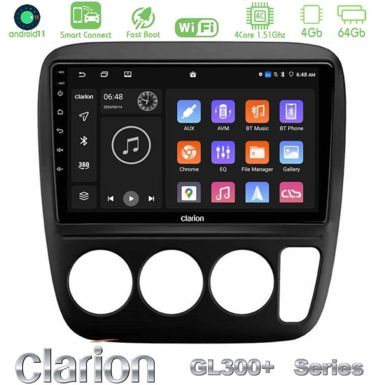 Clarion GL300+ Series 4Core Android ClarionOS 4+64GB  Honda CRV 1997-2001 Navigation Multimedia Tablet 9"