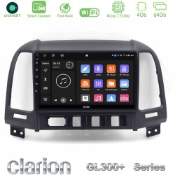 Clarion GL300+ Series 4Core Android ClarionOS 4+64GB Hyundai Santa Fe 2006-2013 Navigation Multimedia Tablet 9"